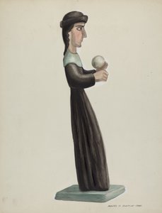 Santo sculpté et peint - Santa Rita