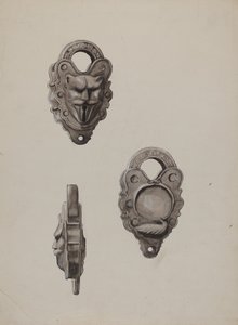 Serrure en fer, vers 1937