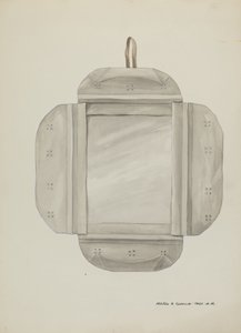 Cadre de miroir en étain - Majel G. Claflin