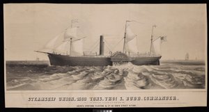 Paquebot Union. 1500 tonnes, Thos S. Budd, commandant. Construit pour Spofford Tileston & Co 1851