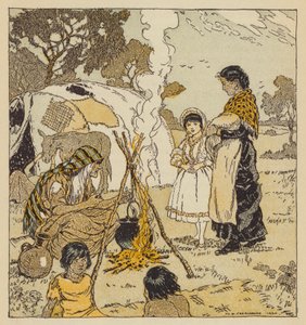Maggie Tulliver avec les gitans, scène de The Mill on the Floss, par George Eliot