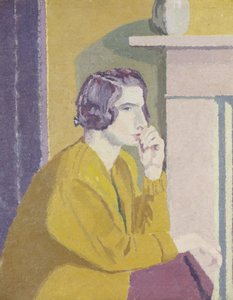 Fille en cardigan jaune