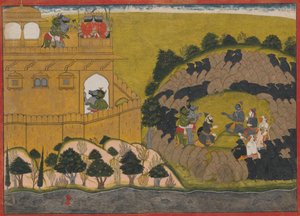 Rama libère les espions démons Shuka et Sarana : Folio de la série du Siège de Lanka