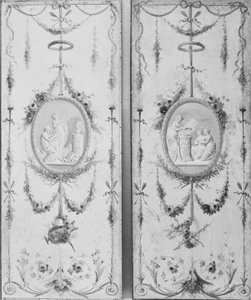 Panneau décoratif, un des deux, 18ème siècle - Manner of Le Riche