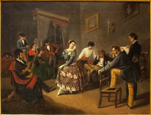 Danseuse dans un salon