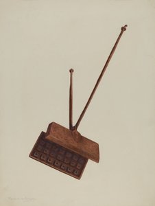 Gaufrier de cheminée, vers 1939