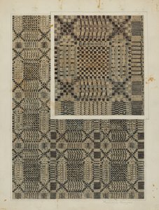 Couverture tissée, vers 1938