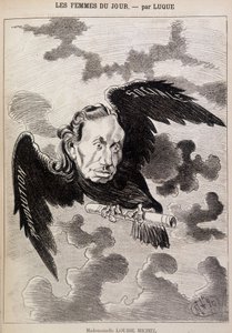 Caricature de Louise Michel en corbeau par Luque - Manuel Luque