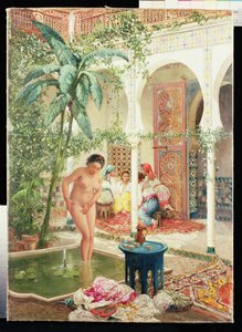 Femmes du harem au bord de la piscine