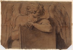Fragment de dessin pour un ange adolescent s