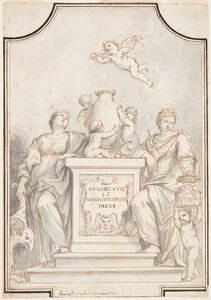 Conception pour une peinture monochrome, Église de Corpus Domini, Bologne, Italie - Marc Antonio Franceschini