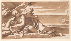 Étude pour une peinture de dessus de porte, Ariane voyant l
