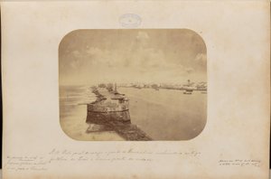 Vue générale du récif et du port de Pernambouc, y compris l
