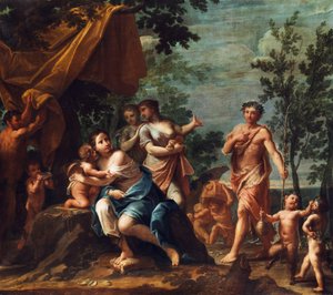 Apollon avec les Trois Grâces, Vénus, Cupidon et Pan
