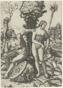 Mars et Vénus comme couple amoureux avec Amour