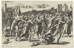 Massacre des Innocents, Kindermoord te Betlehem - Marcantonio Raimondi