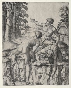 Les grimpeurs (Trois figures de la bataille de Cascina de Michel-Ange)