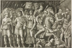 Trajan couronné par la Victoire - Marcantonio Raimondi