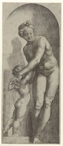 Vénus et Amour debout dans une niche