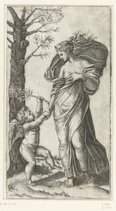 Réconciliation de Minerve et Amour - Marcantonio Raimondi