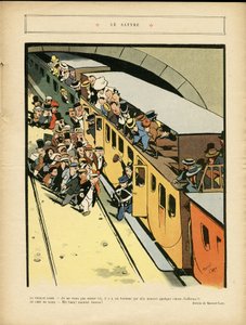 Illustration de Marcel Capy (1865-1941) dans Le Rire, 03/09/10 - La satyre - Urbanisme, Train, Pont