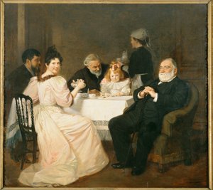 Francisque Sarcey, critique littéraire, chez la fille d