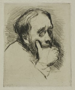 Portrait de Degas, la main sur la bouche