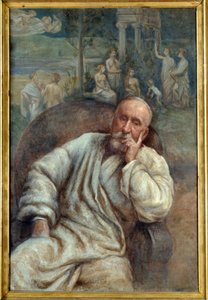 Portrait du peintre Pierre Cecil Puvis de Chavanne. Peinture de Marcellin Gilbert Desboutins
