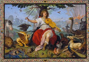 « Orphée » mosaïque par Marcello Provenzale (1577-1639) 1618
