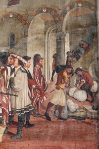 Scène de chasse (détail) - Marcello or Romani Girolamo (Romanino) (c.1485 c.1566) (attr.to) Fogolino
