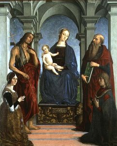 Madone et enfant avec Saint Jérôme et Saint Jean-Baptiste et donateurs
