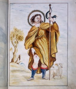 Illumination de la "Bolla della Agregazione auta dalla Venerabile Archiconfraternita di San Rocco à Rome"