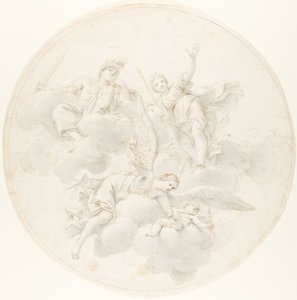 Le châtiment de Cupidon par la jalousie en présence de Diane et Mars - Marcantonio Franceschini