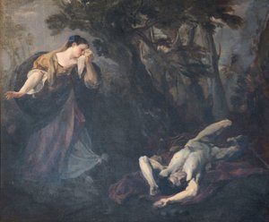 Sainte Marguerite de Cortone trouve le corps de son amant