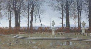 Les jardins royaux de Turin après les pluies de mars