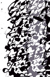 Écriture asémique, 2014 (encre sur papier) - Marco Campedelli