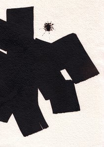 Noir, 2023 (encre sur papier) - Marco Campedelli