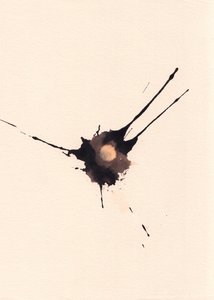 Blot 2, 2018 (encre et eau de Javel sur papier) - Marco Campedelli