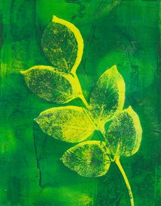 Foglie, 2024 (monotype) - Marco Campedelli