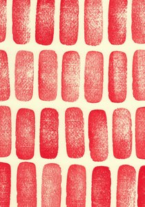 Stones_red, 2017 (tampons en caoutchouc) - Marco Campedelli