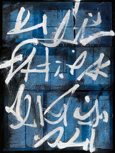 Texto #15, 2020 (collage, technique mixte sur toile) - Marco Campedelli