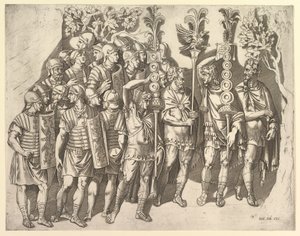 Speculum Romanae Magnificentiae : Une légion romaine de la colonne de Trajan, 16ème siècle - Marco Dente