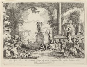 Paysage avec ruines classiques