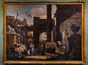 Perspective avec ruines et figures - Marco & Sebastiano (1659 1734) Ricci