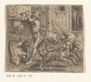 Fable du fermier et de ses chiens - Marcus Gheeraerts (I)