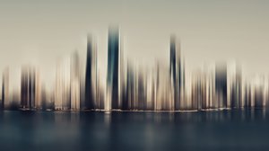 Réflexion abstraite sur un paysage urbain
