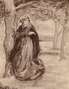 Elizabeth Barrett Browning, poétesse anglaise (lithographie) - Margaret Baillie Saunders