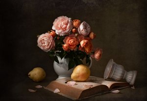 Roses et poires élégantes - Margareth Perfoncio