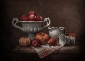 Nature morte rustique aux fruits des champs - Margareth Perfoncio
