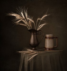 Nature morte rustique au blé